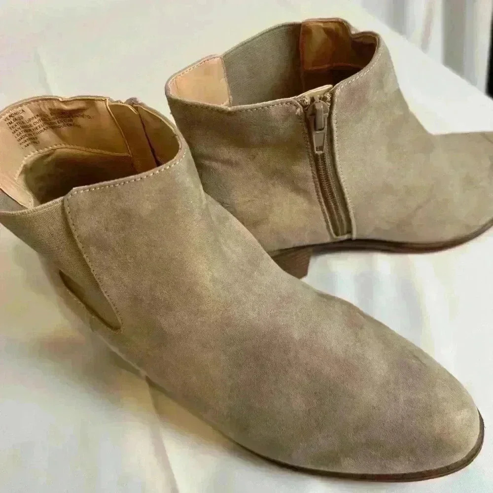 Treasure & Bond Veronica Tan Suede Booties - Size 7 - Picture 3 of 7